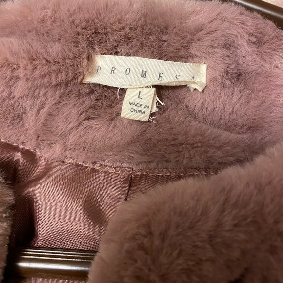 Promesa Studded Teddy Jacket, Mauve, Large - Picture 6 of 13
